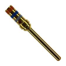 M39029/58-528 Size 10G machined crimp pin contact with gold-plated copper alloy
